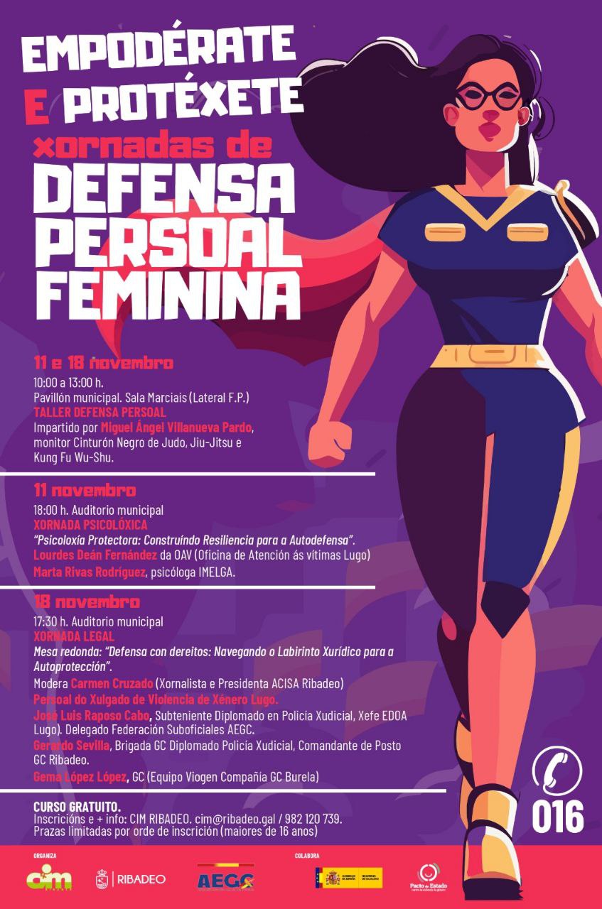 Cartel taller defensa persoal femenina